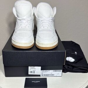 Saint Laurent SL/80 Mid-Top Sneakers - Vintage
White/Gum Sole - Size 43.5 (10.5)